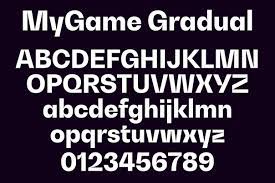Пример шрифта MyGame Gradual Extra Bold